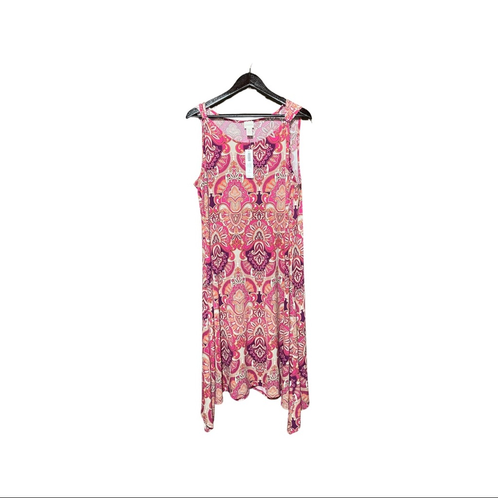 NWT Chico's Size 3 Midi Dress Multicolor (16/18, XL)